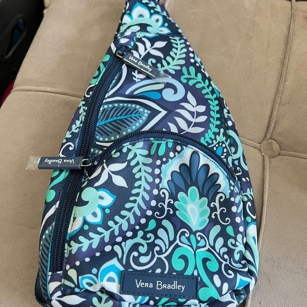 Vera Bradley Blue and Green Patterned Backpack